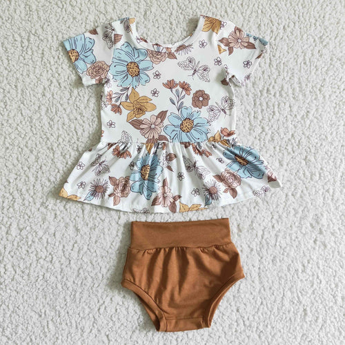 Muted Floral Bummies Set
