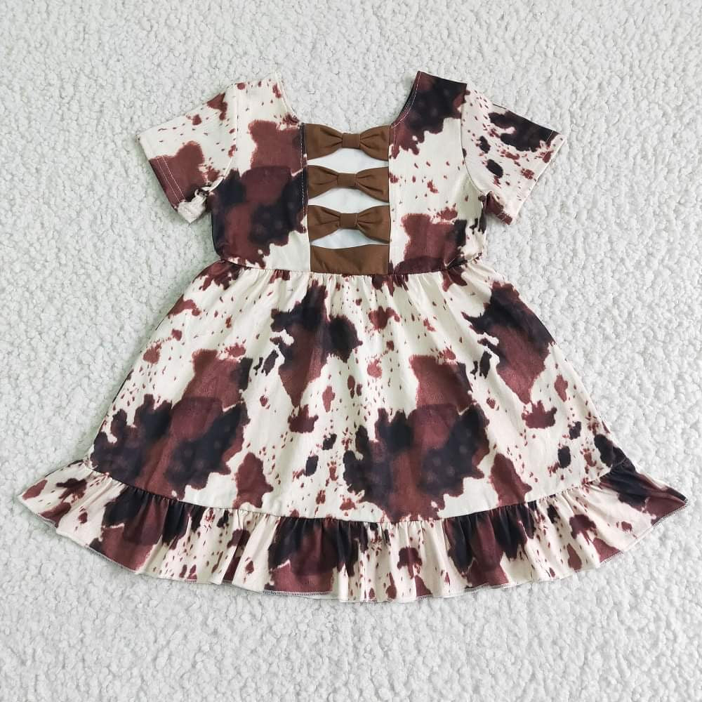 Cow Bow Back Dress