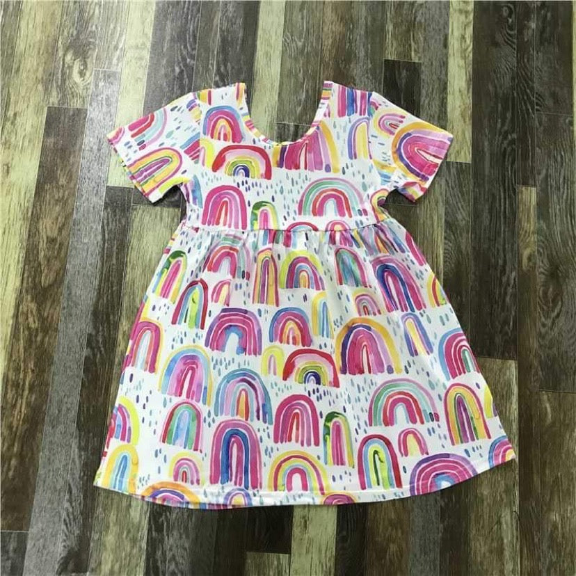 Watercolor Rainbow Dress